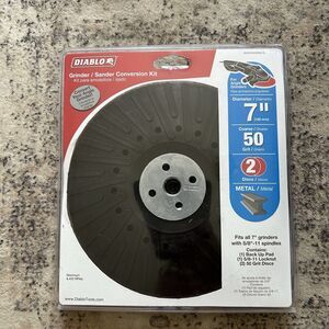 Diablo 7 In. Metal Grinder/Sander Conversion Kit 2 50 Grit Discs